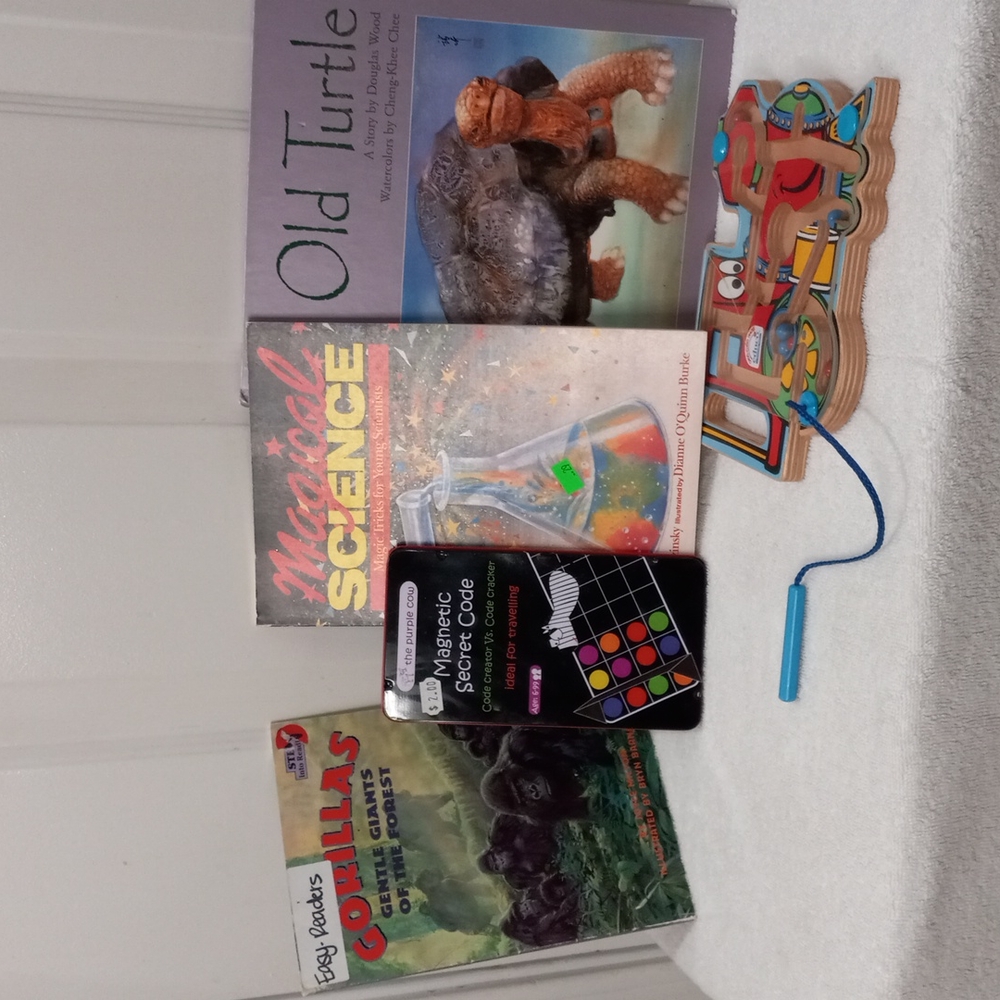 Collection of Magic book, Girilla Bk,Watercolor Turtle Bk,Magnetic Secret code